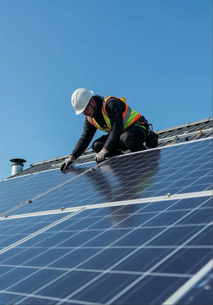 Installation de panneaux solaires